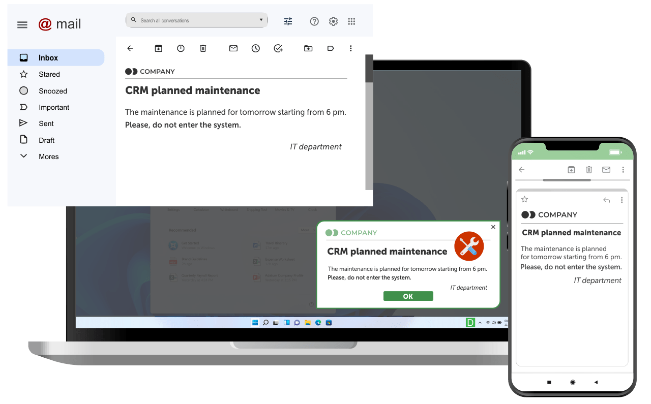 email notification alerts