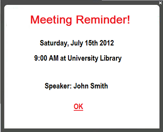employee communication meeting reminder