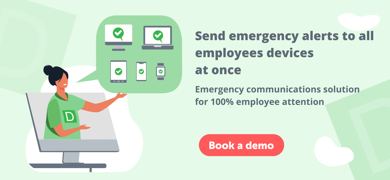fire emergency procedure step by step with DeskAlerts