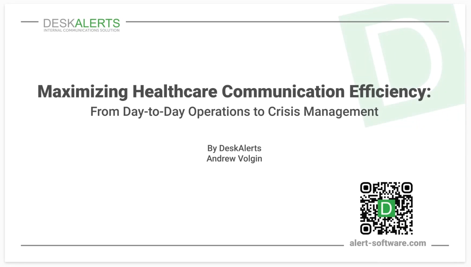 MAXIMIZING HEALTHCARE COMMUNICATION EFFICIENCY