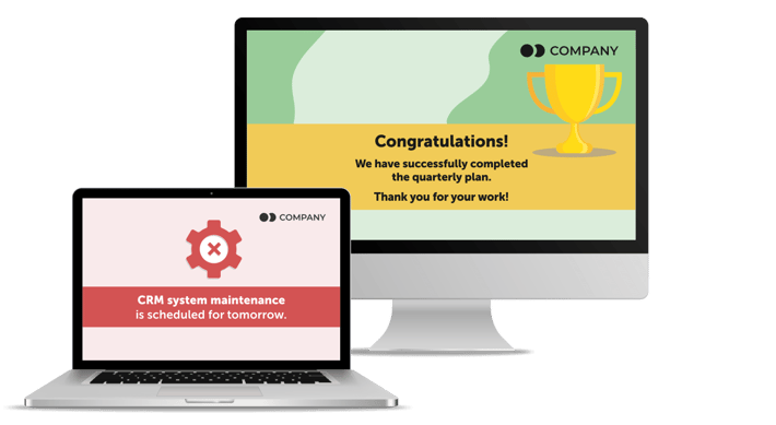 Corporate Screensaver Software for Company-Wide Messaging